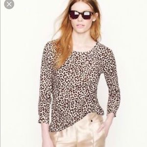 🌵J. CREW TESSA SAFARI CAT LONG SLEEVE LINEN TOP 4